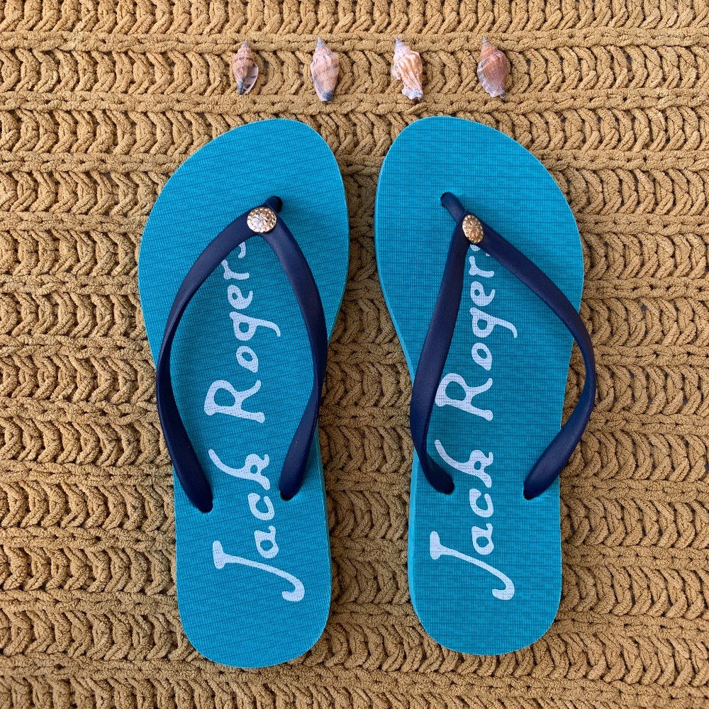 Jack Rogers Blue Flip Flops